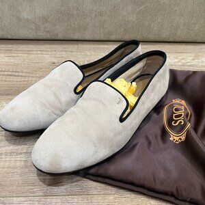 Tod's Mocassins Slip on Women in Beige Suede Size 37